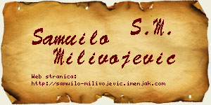 Samuilo Milivojević vizit kartica